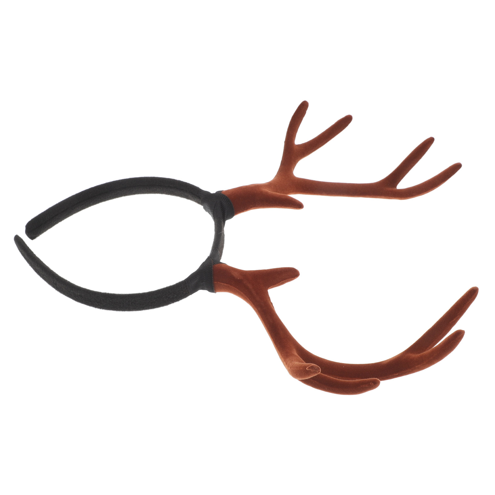 Reindeer Antlers Headband - 플록 처리된 순록 뿔 머리띠, 생생한