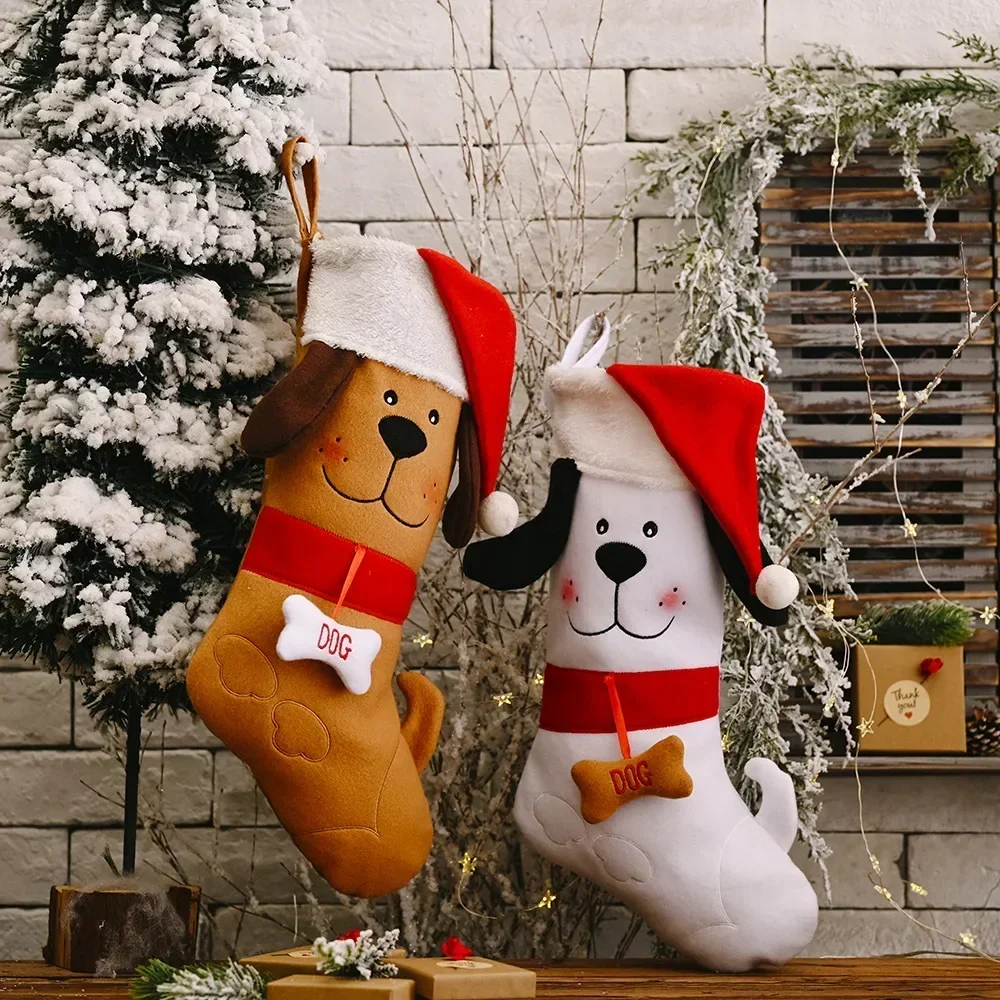 개 뼈 모양 크리스마스 스타킹, 크리스마스 선물 가방, - Christmas Stocking Hanging 리뷰 및 가격