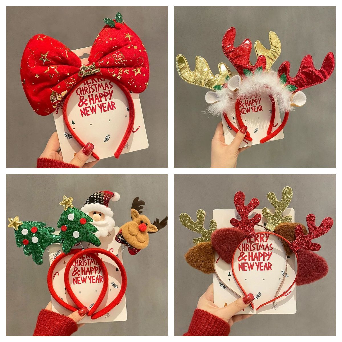 1~10개 세트 크리스마스 헤어밴드, 눈사람, 순록 뿔 - Reindeer Antlers Headband 리뷰 및 가격