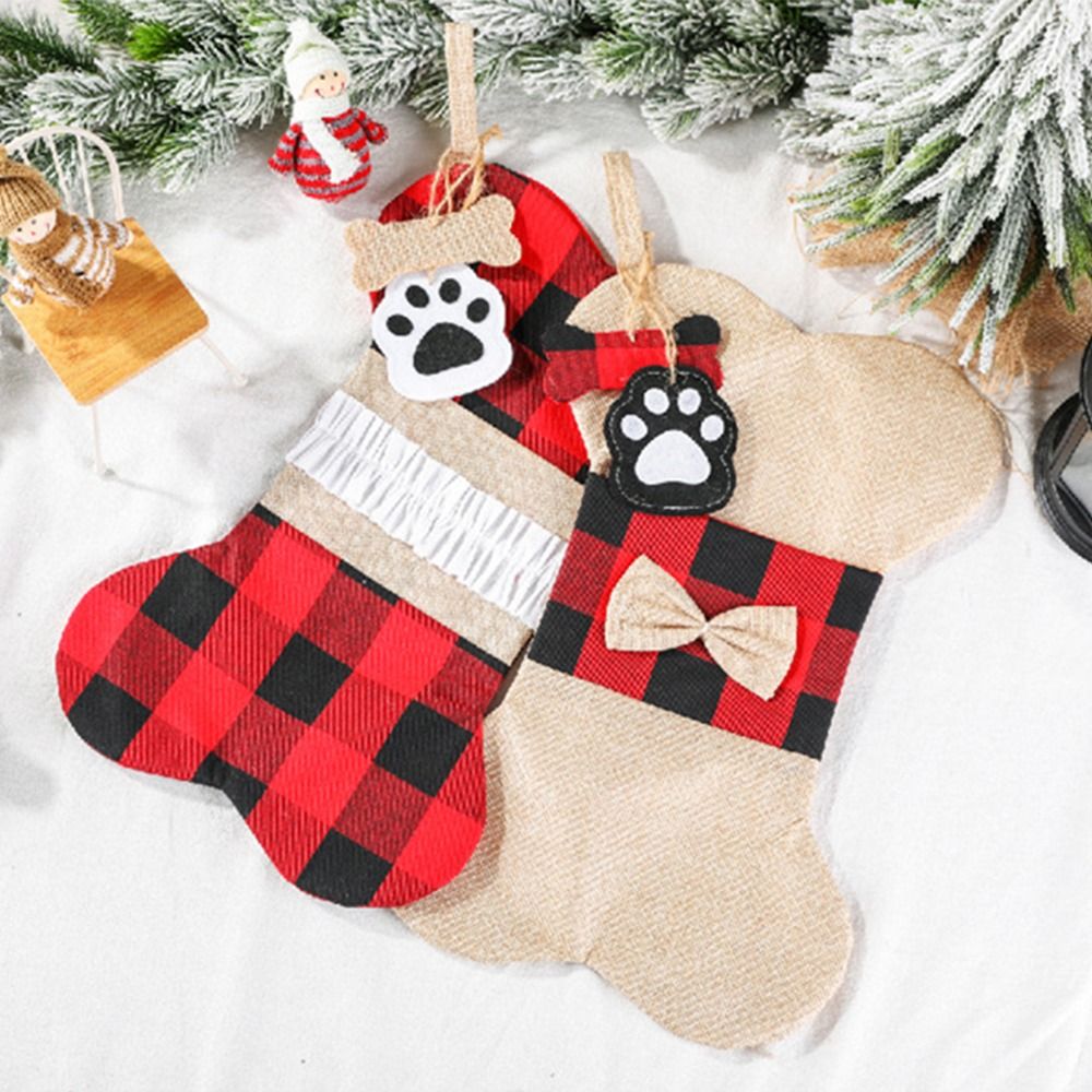 만화 크리스마스 양말 장식품 3D 장식용 강아지 뼈 모 - Christmas Stocking Hanging 리뷰 및 가격