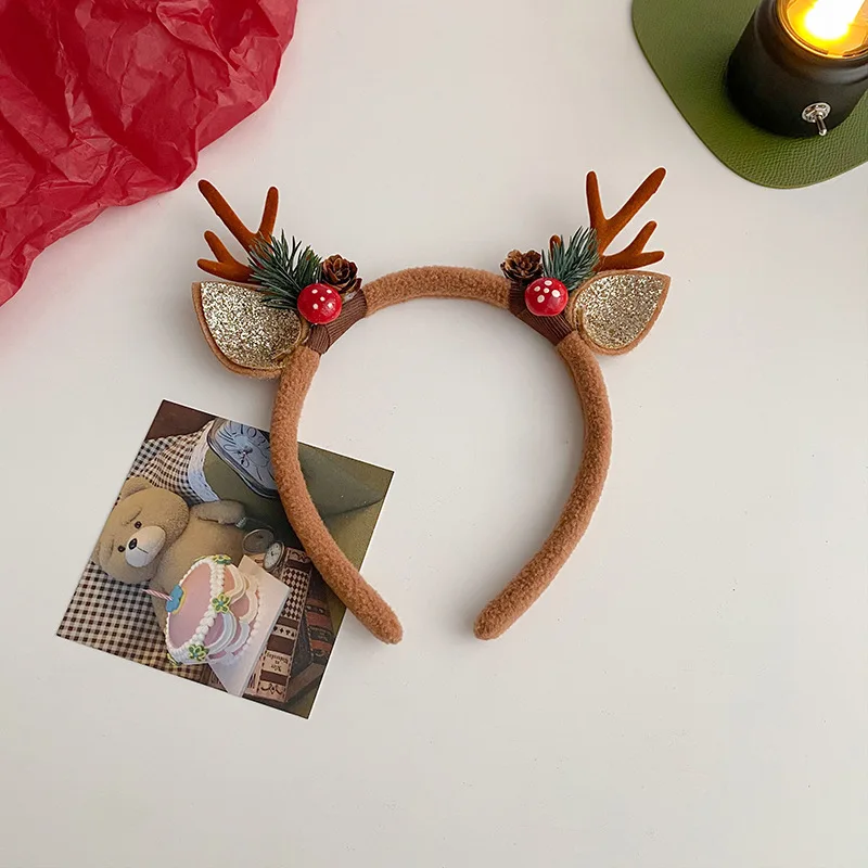 어린이용 크리스마스 머리띠, 순록 뿔 꽃 머리띠, 새해 - Reindeer Antlers Headband 리뷰 및 가격