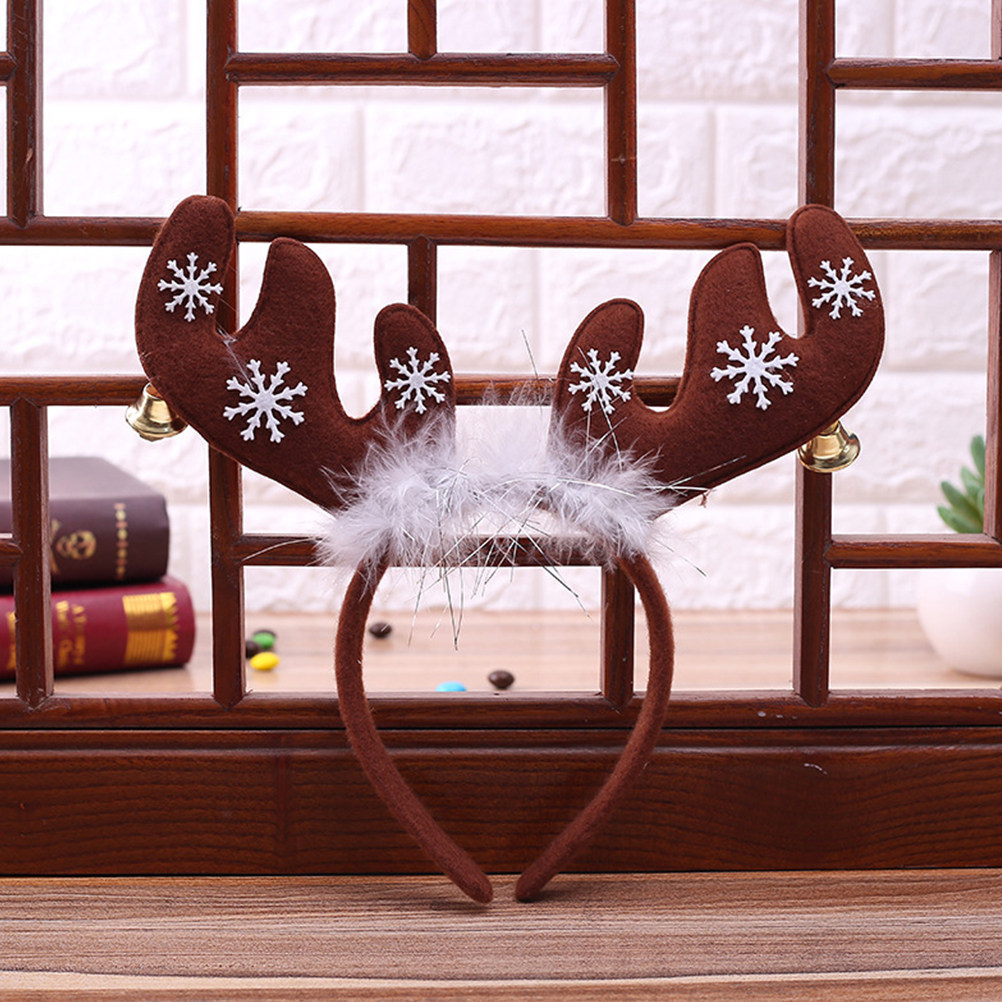 2Pcs 순록 뿔 머리띠 카키 크리스마스 파티 벨 헤어 - Reindeer Antlers Headband 리뷰 및 가격